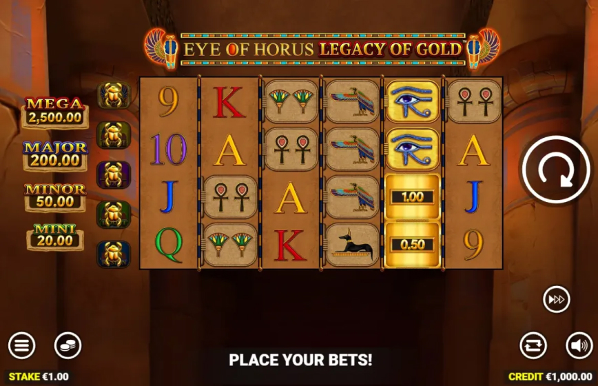Eye of Horus Legacy of Gold Slot Review and Demo Play