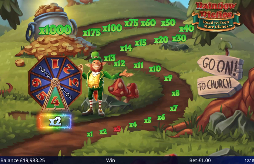 Rainbow Riches Road to Even More Riches Slot Review and Demo Play