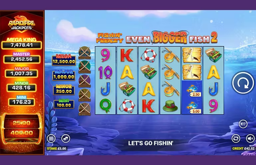 Fishin' Frenzy Even Bigger Fish 2 Slot Review and Demo Play