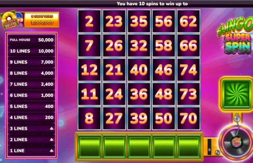 Slingo Super Spin Slot Review and Demo Play