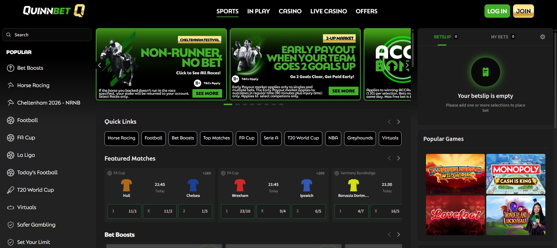 QuinnBet screenshot 1