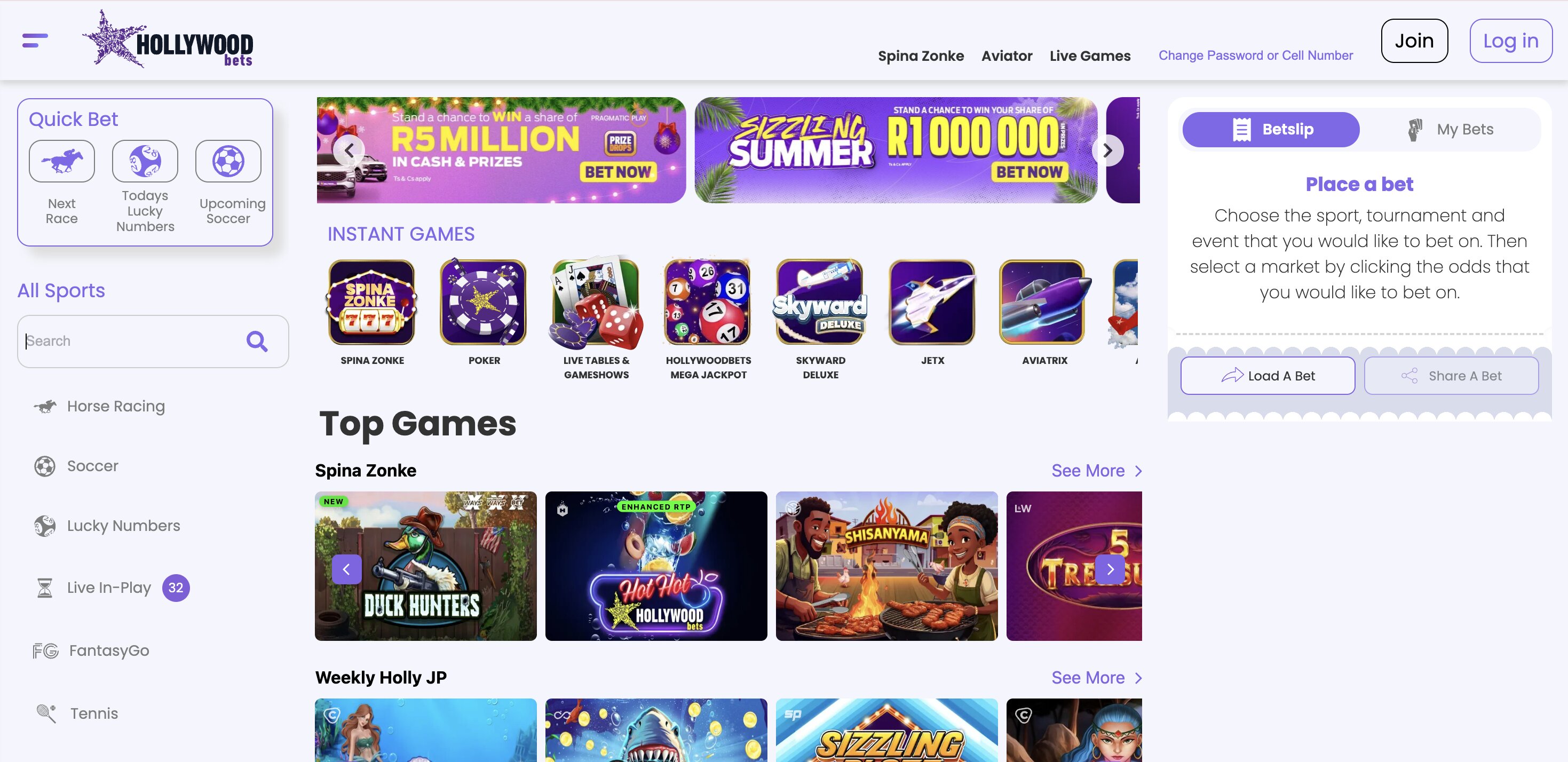 Hollywoodbets screenshot 1