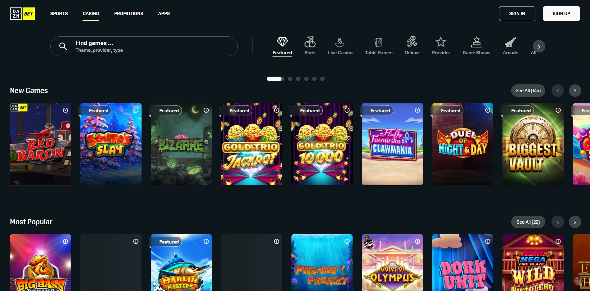 DAZN Bet screenshot 1