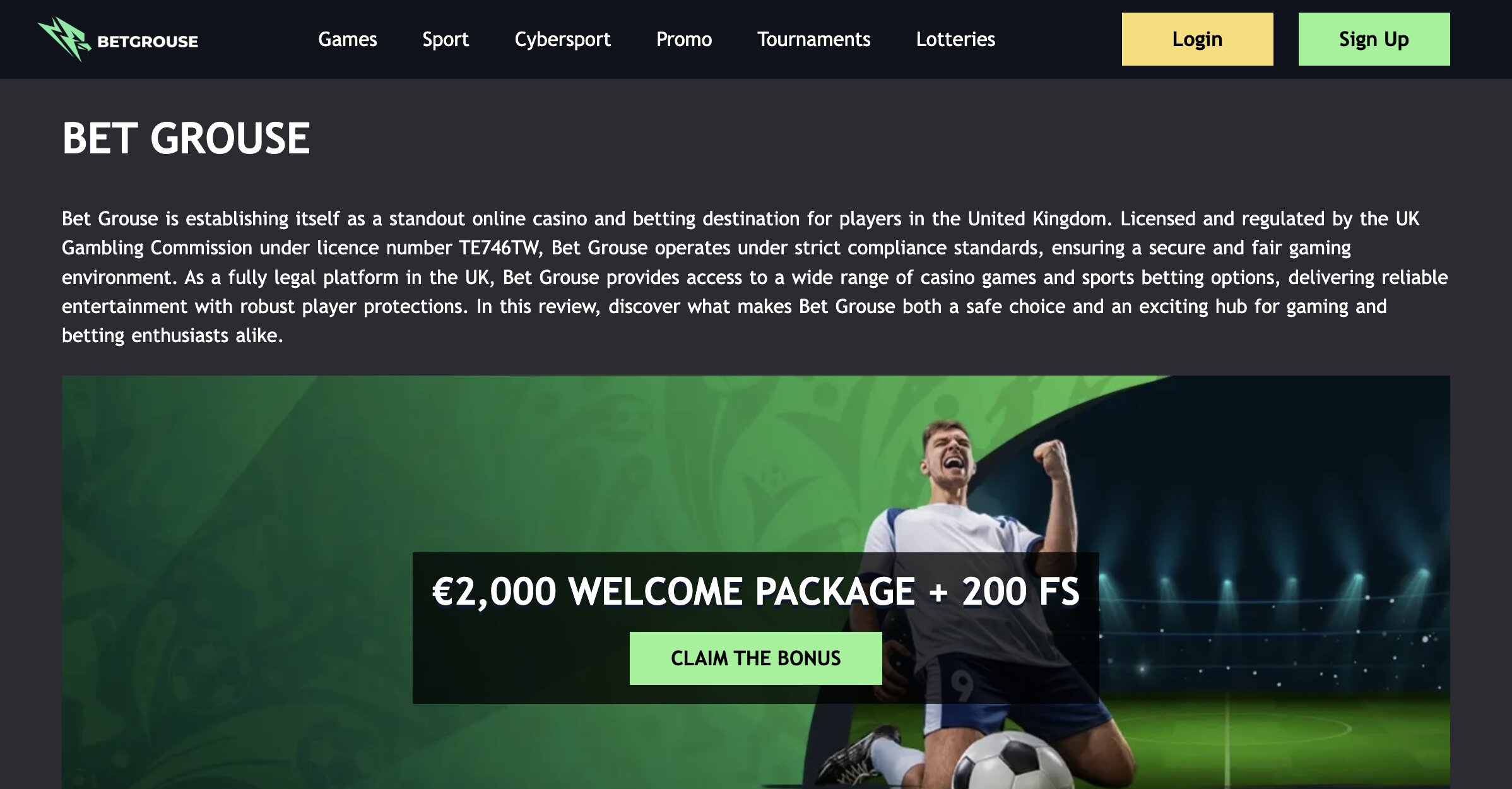 Betgrouse screenshot 1