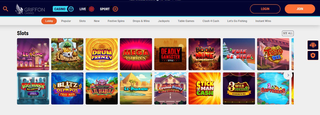 Griffon Casino screenshot 1