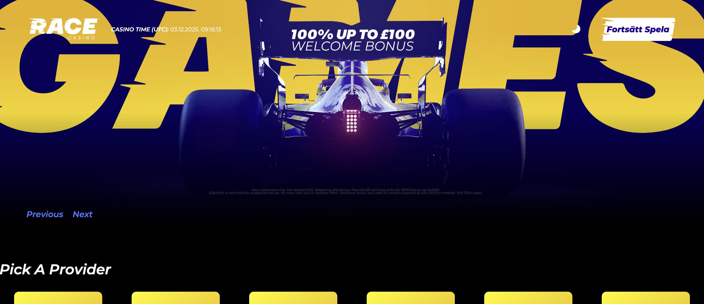 Race Casino screenshot 1
