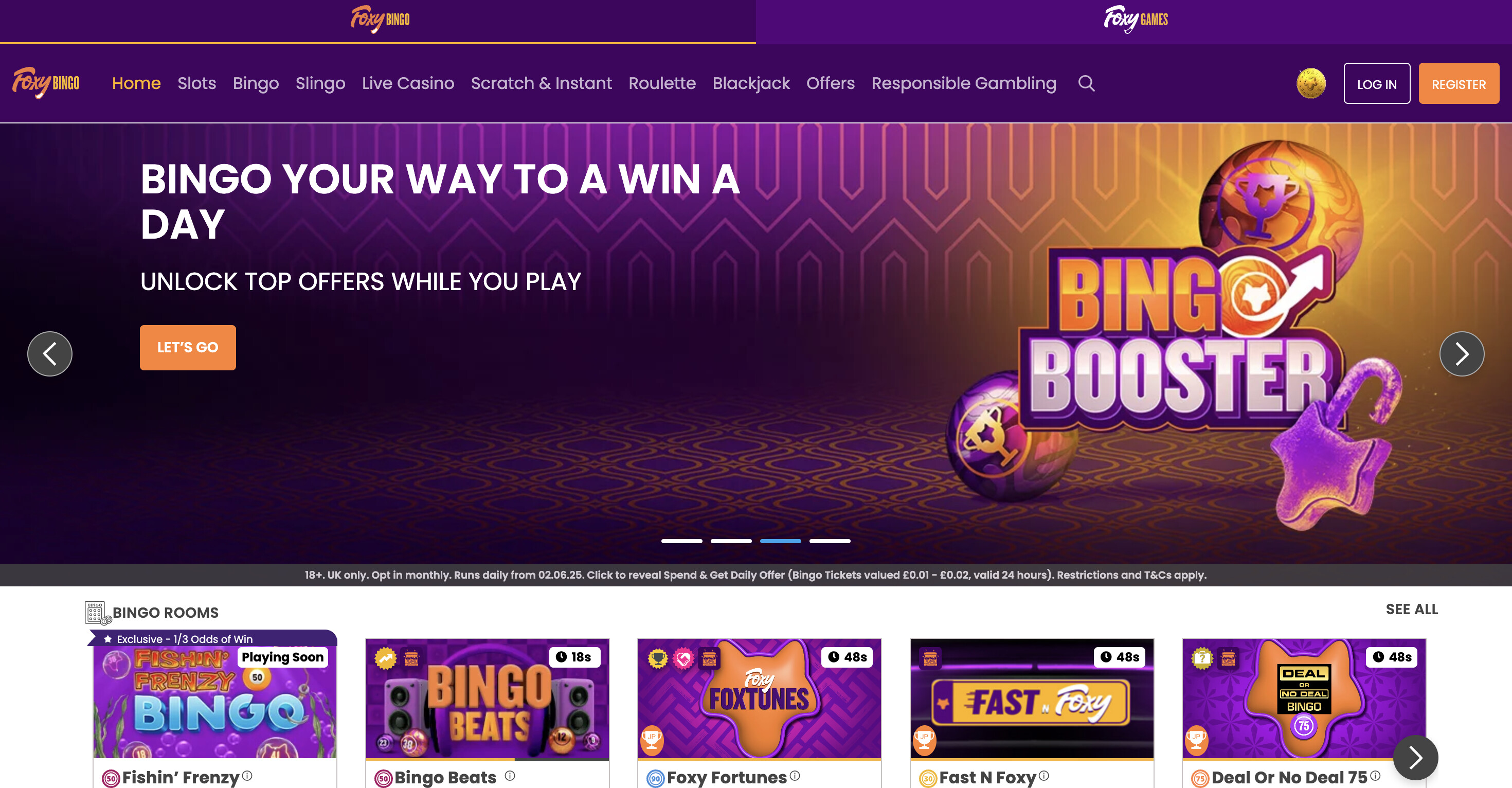 Foxy Bingo screenshot 1