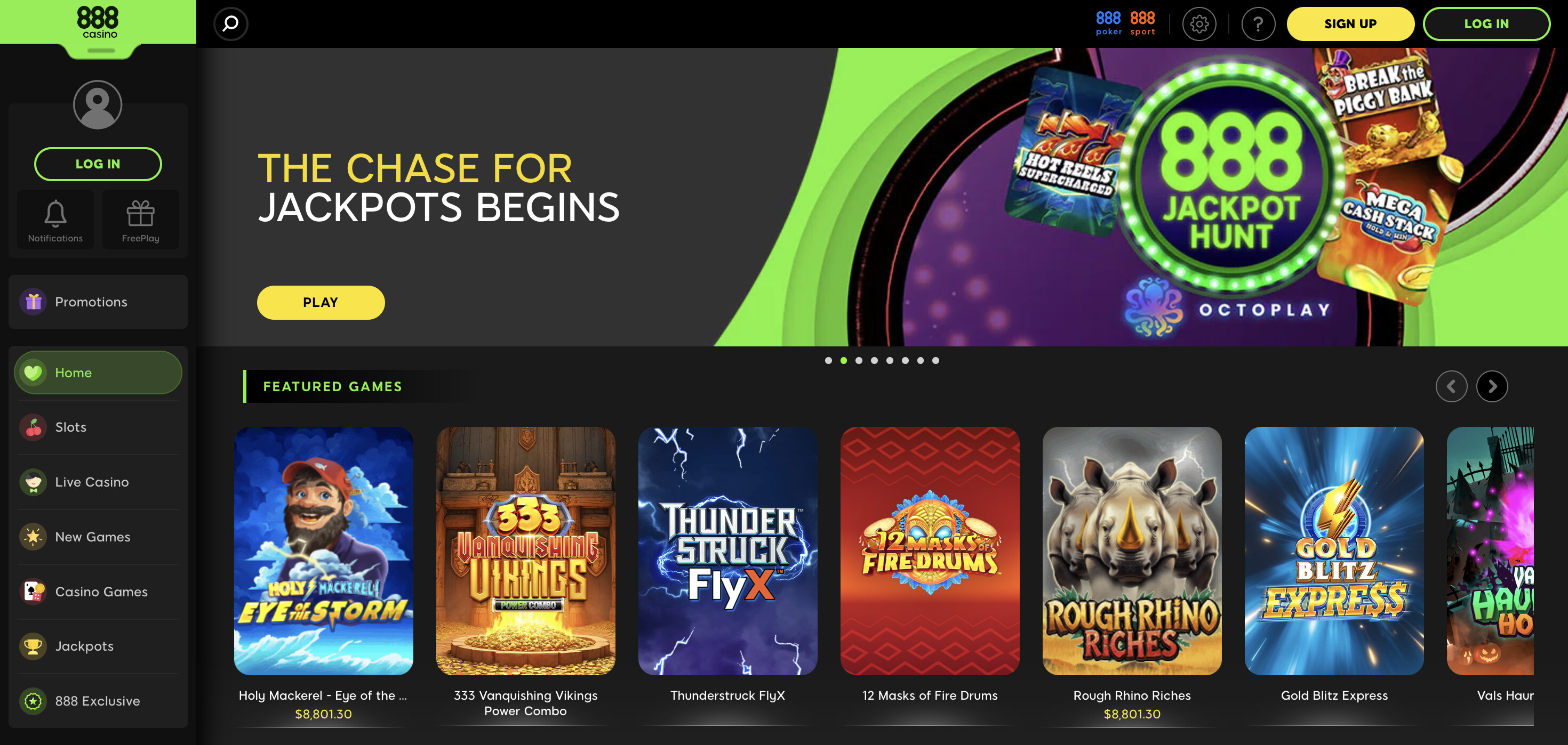 888 Casino screenshot 1