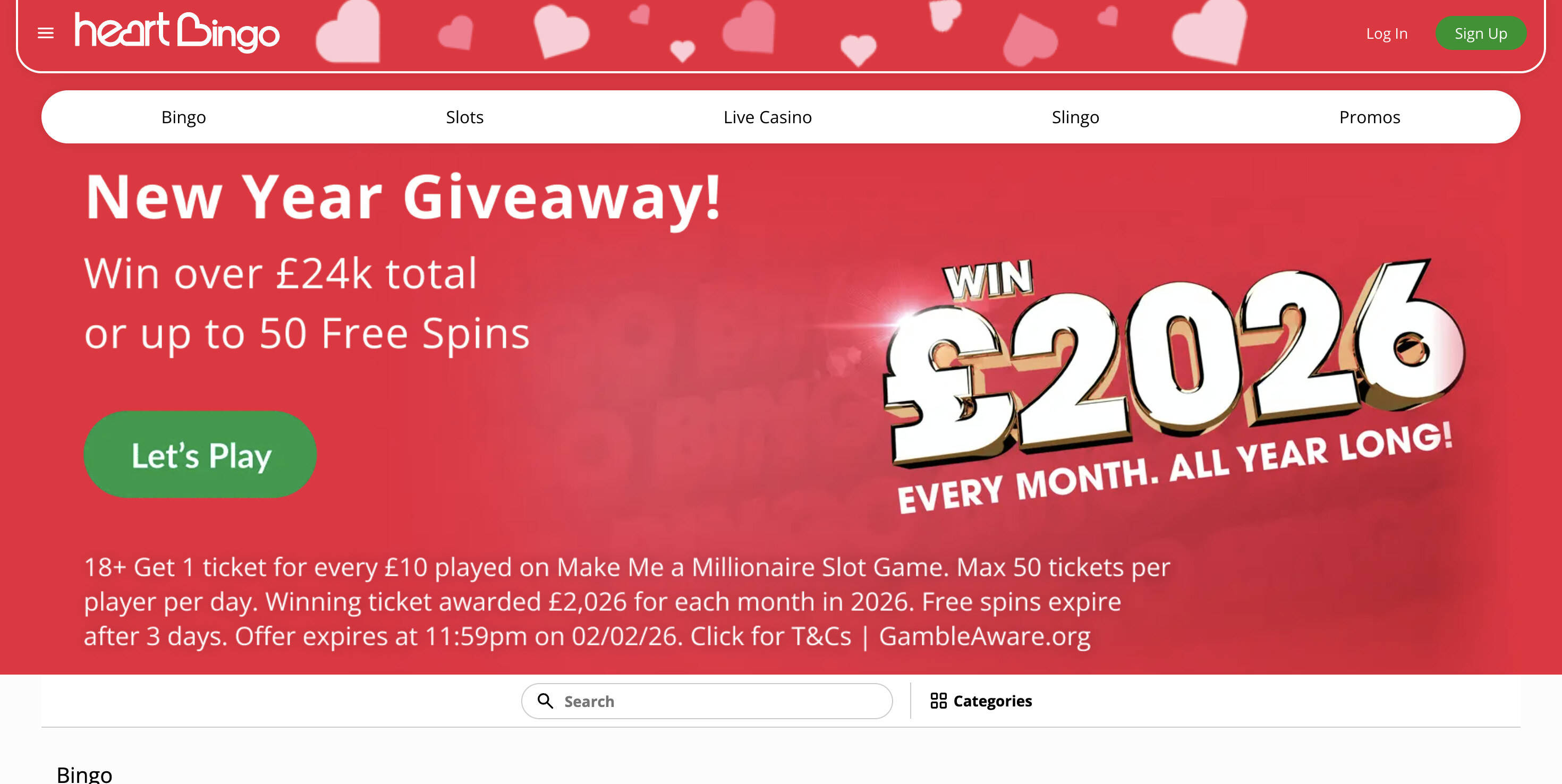 Heart Bingo screenshot 1