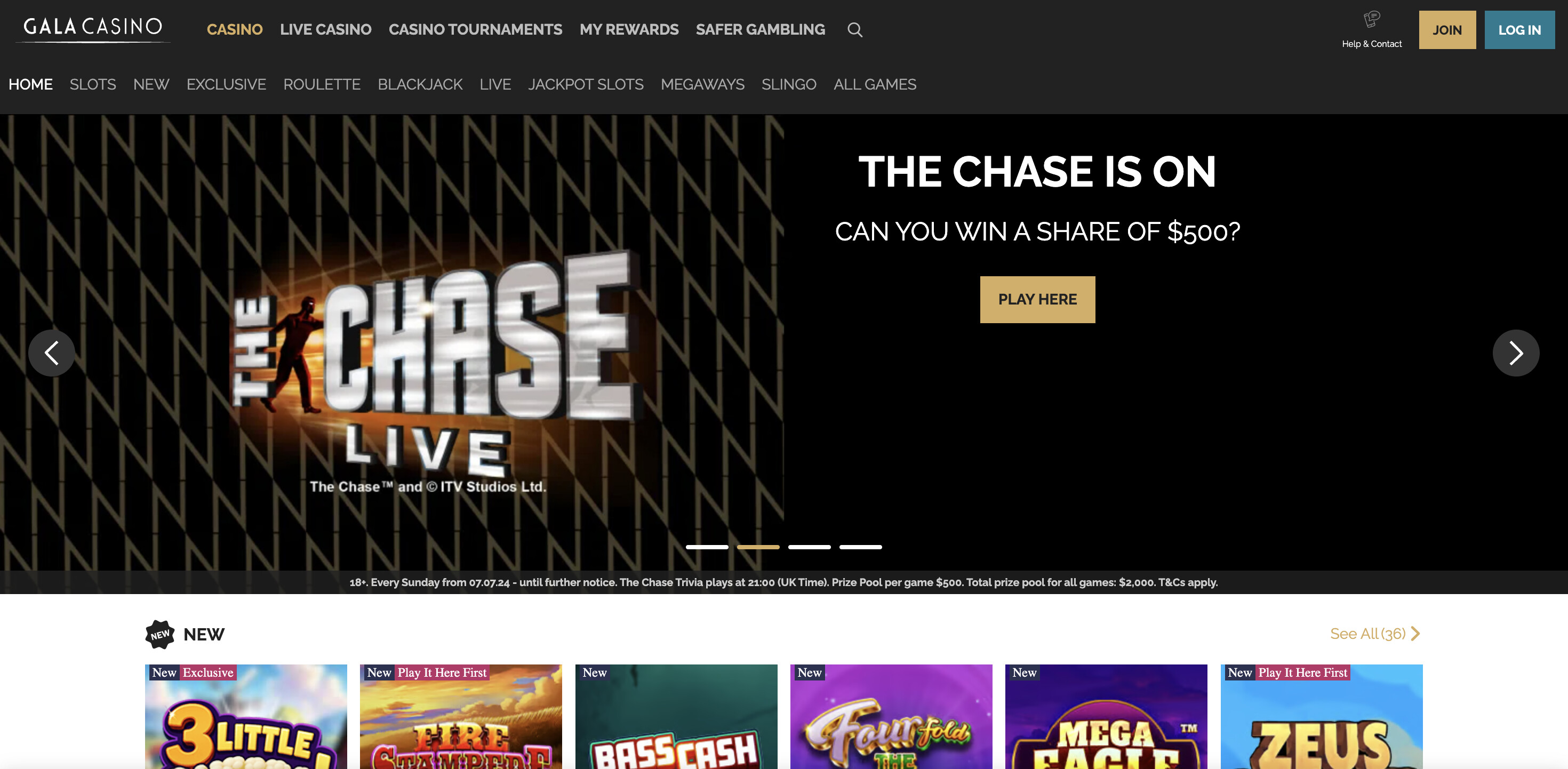 Gala Casino screenshot 1