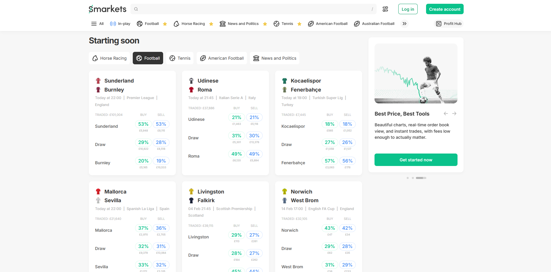 Smarkets screenshot 1