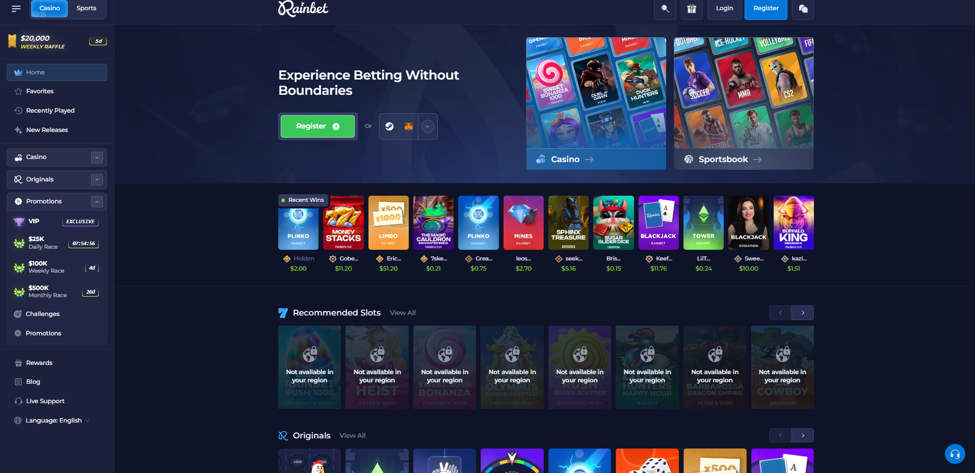 Rainbet screenshot 1