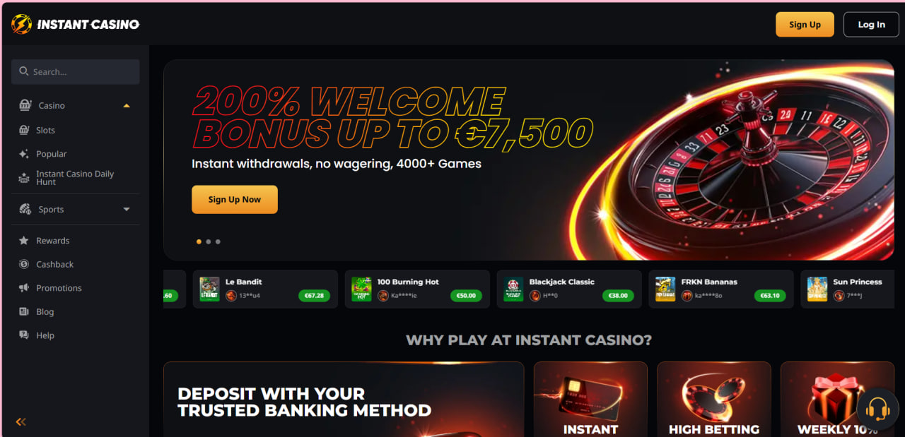Instant Casino screenshot 1