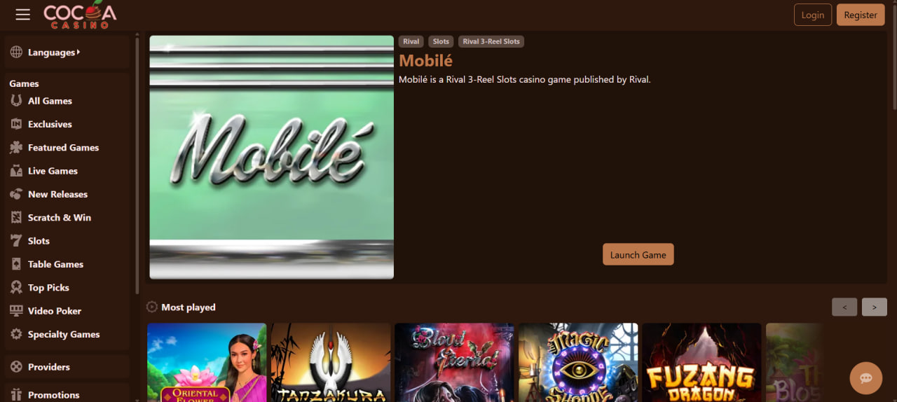 Cocoa Casino screenshot 1