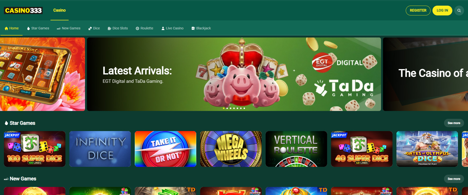 333 Casino screenshot 1