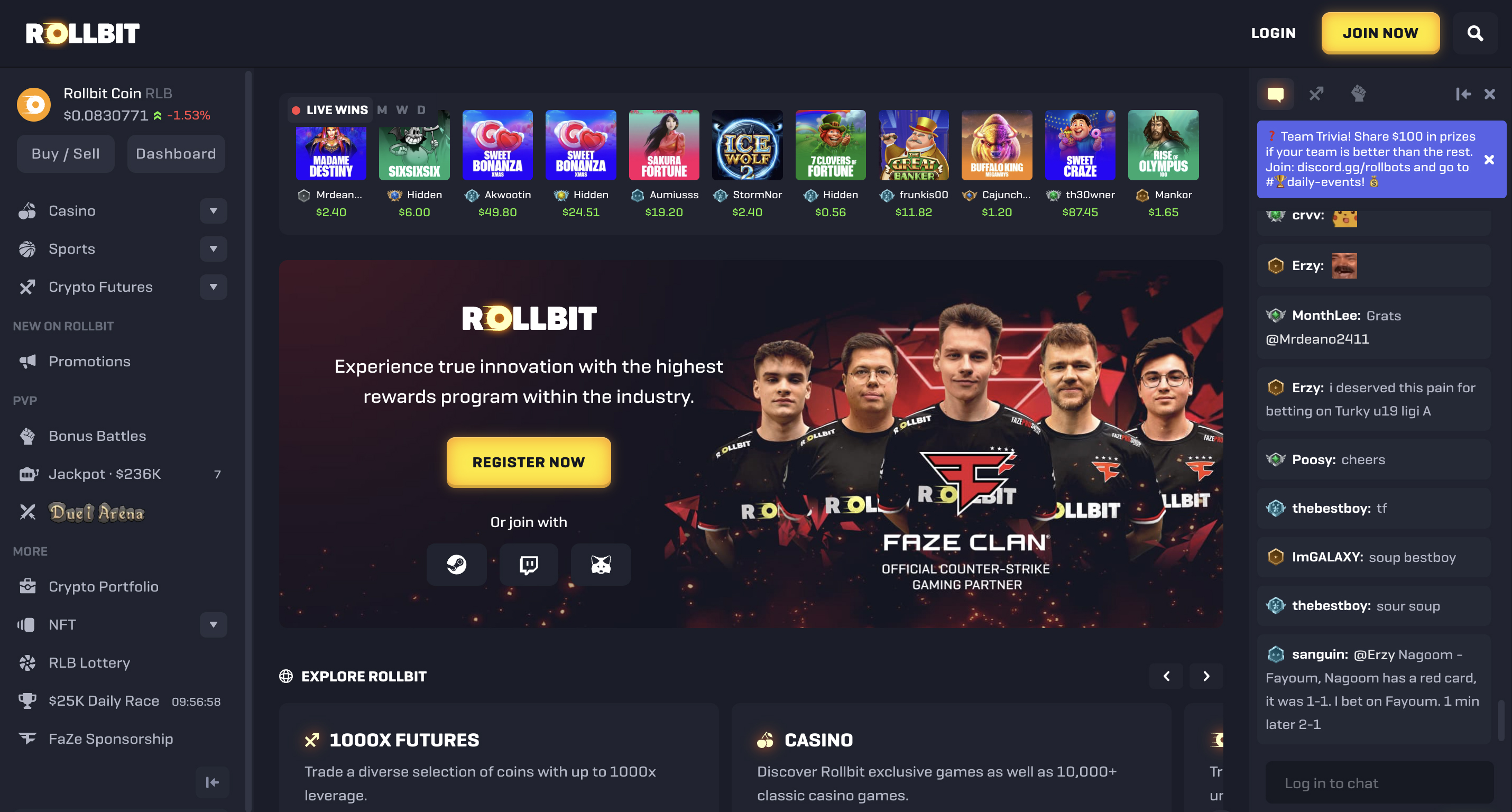 Rollbit screenshot 1