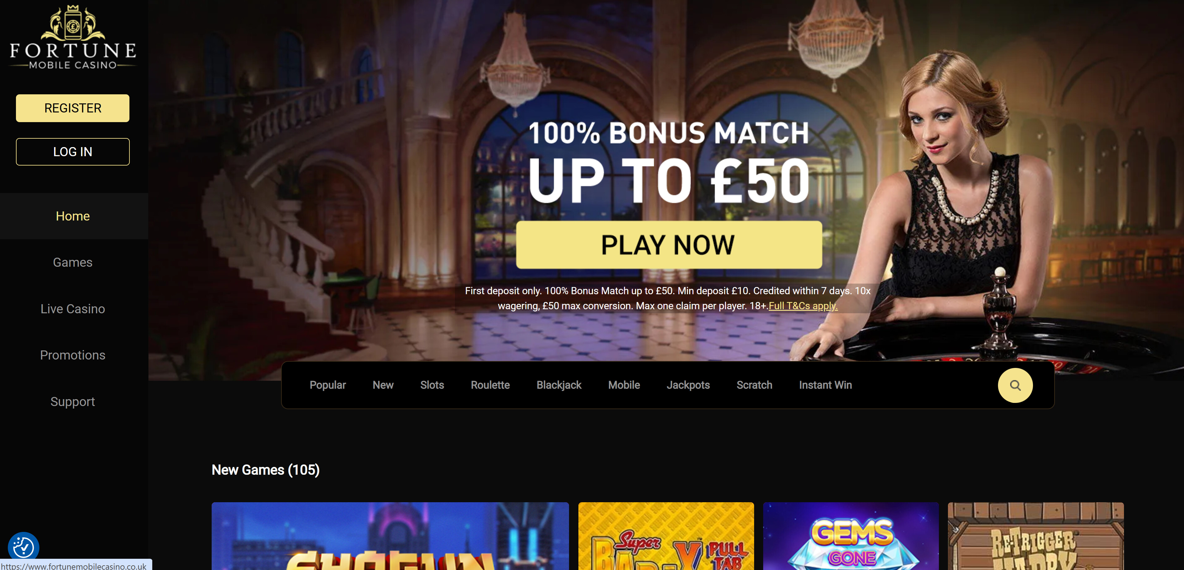 Fortune Mobile Casino screenshot 1