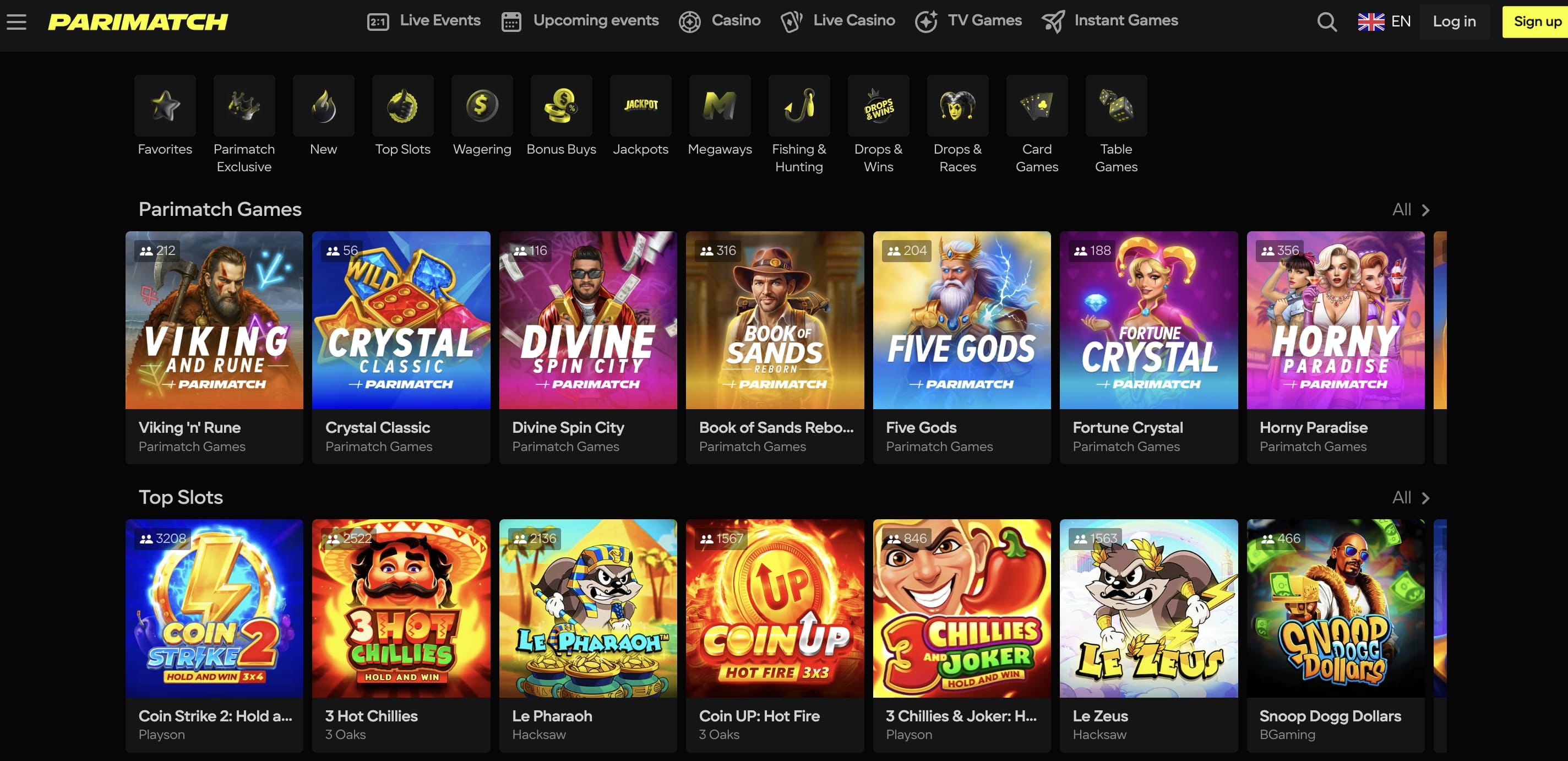 Parimatch screenshot 2