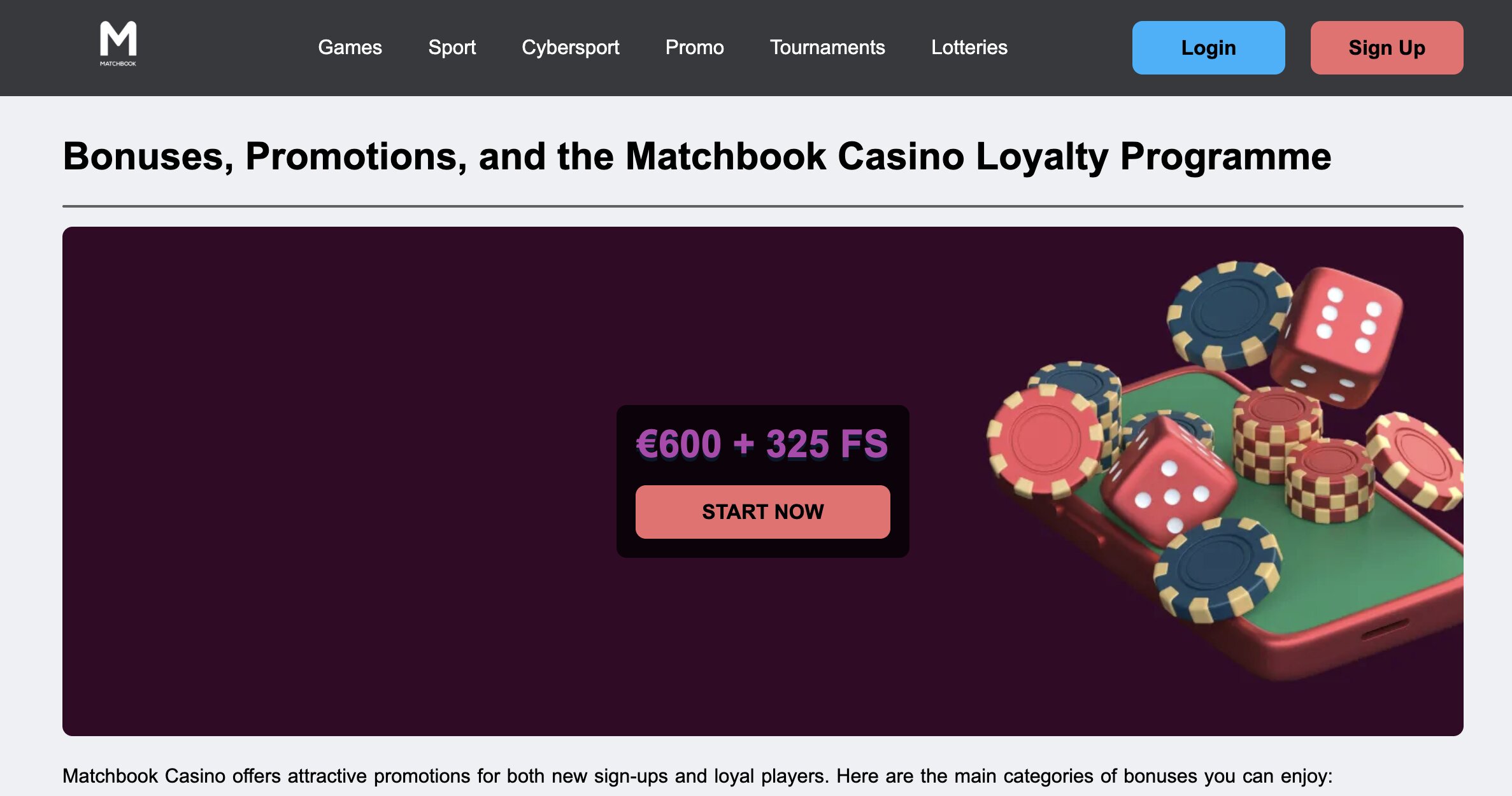 Matchbook screenshot 2