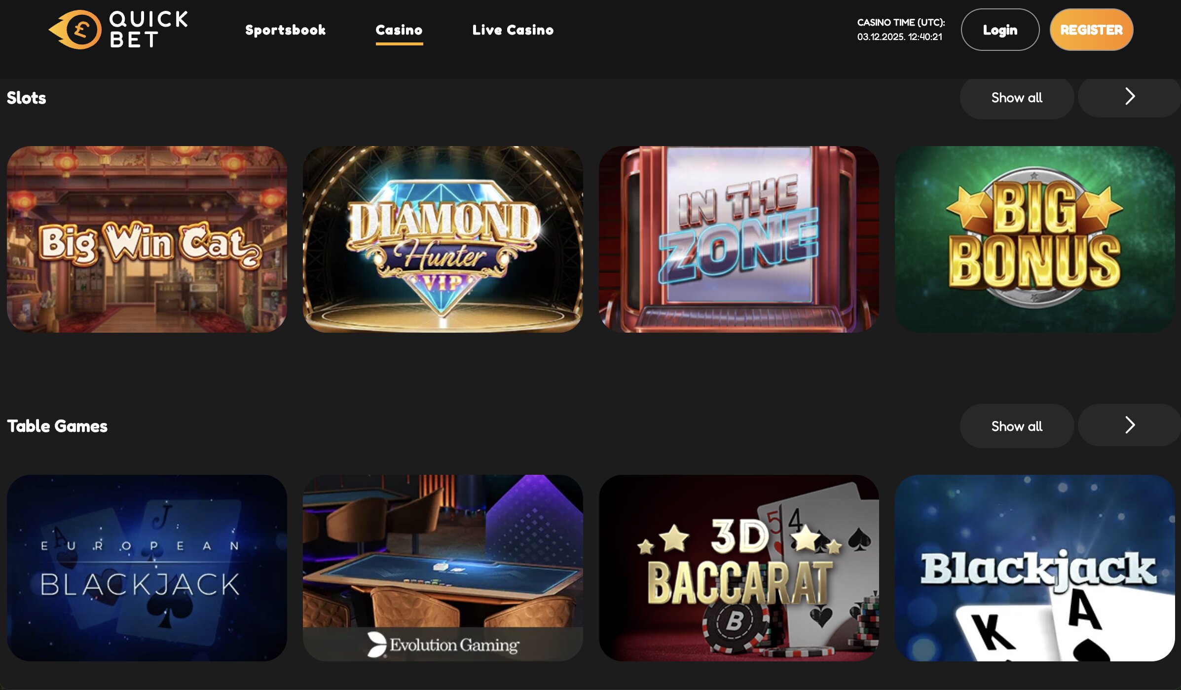 QuickBet screenshot 2