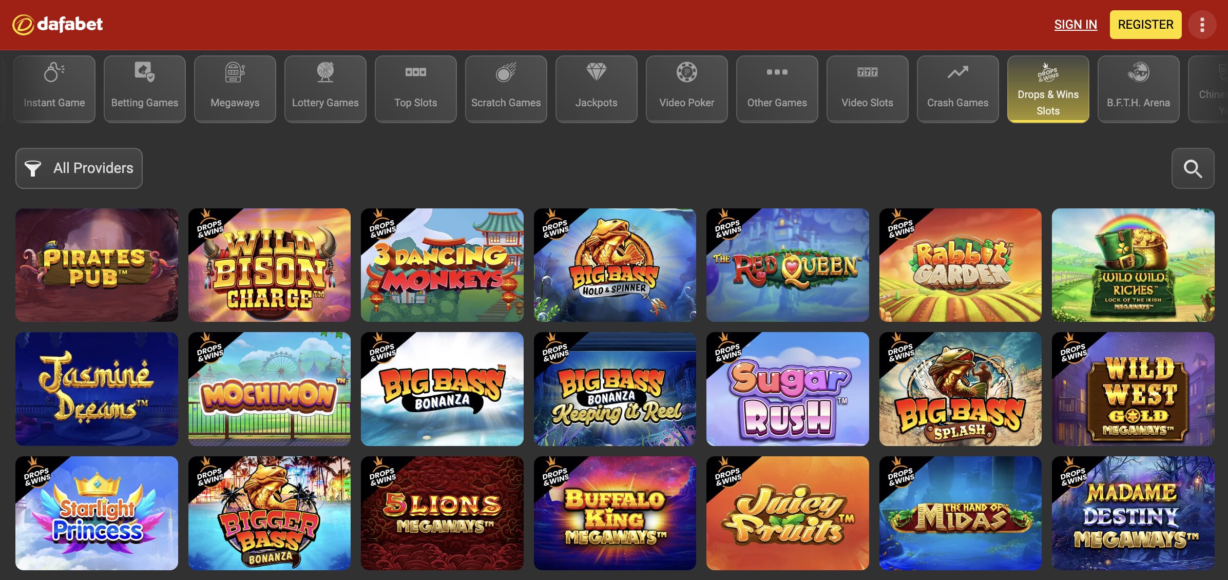 Dafabet screenshot 2