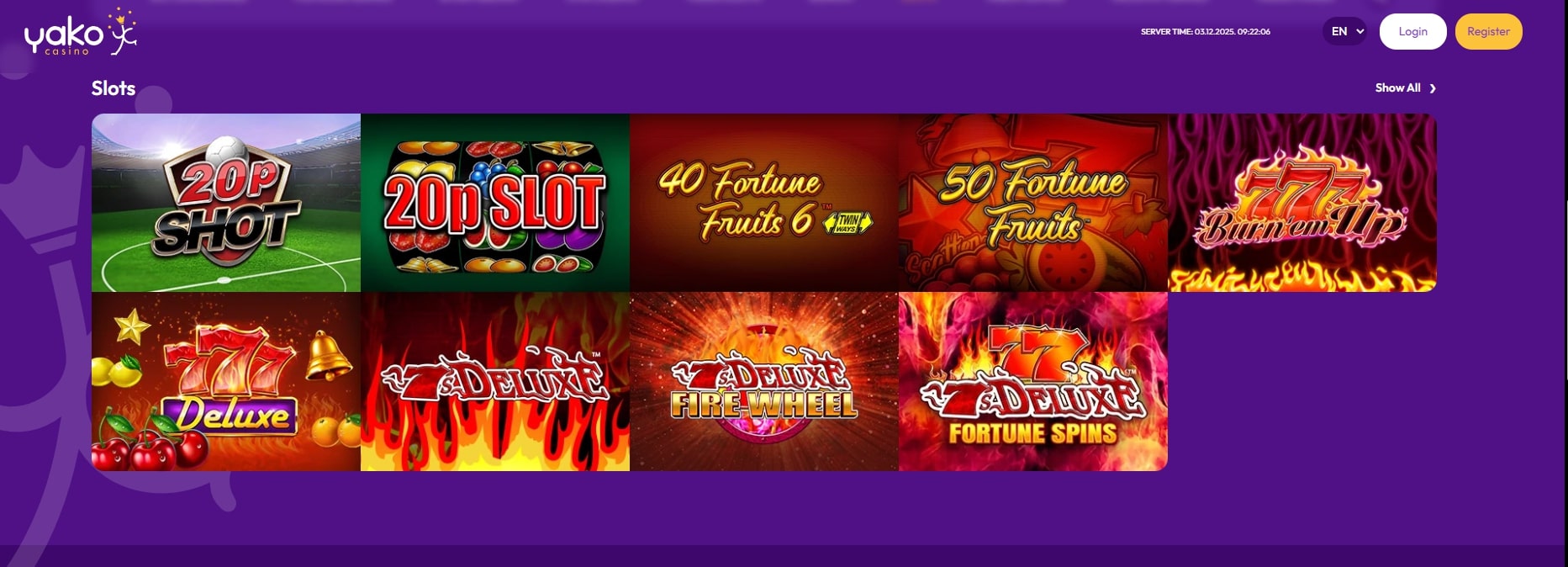 Yako Casino screenshot 2