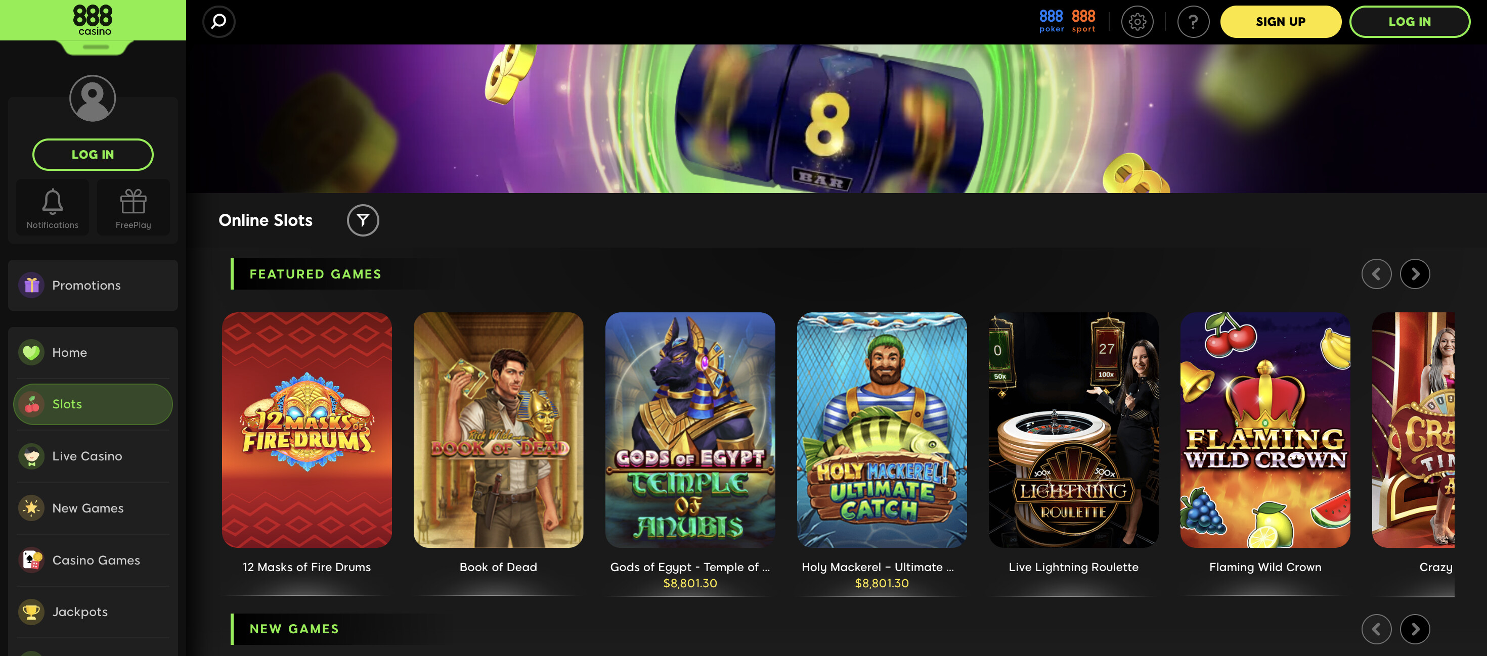 888 Casino screenshot 2