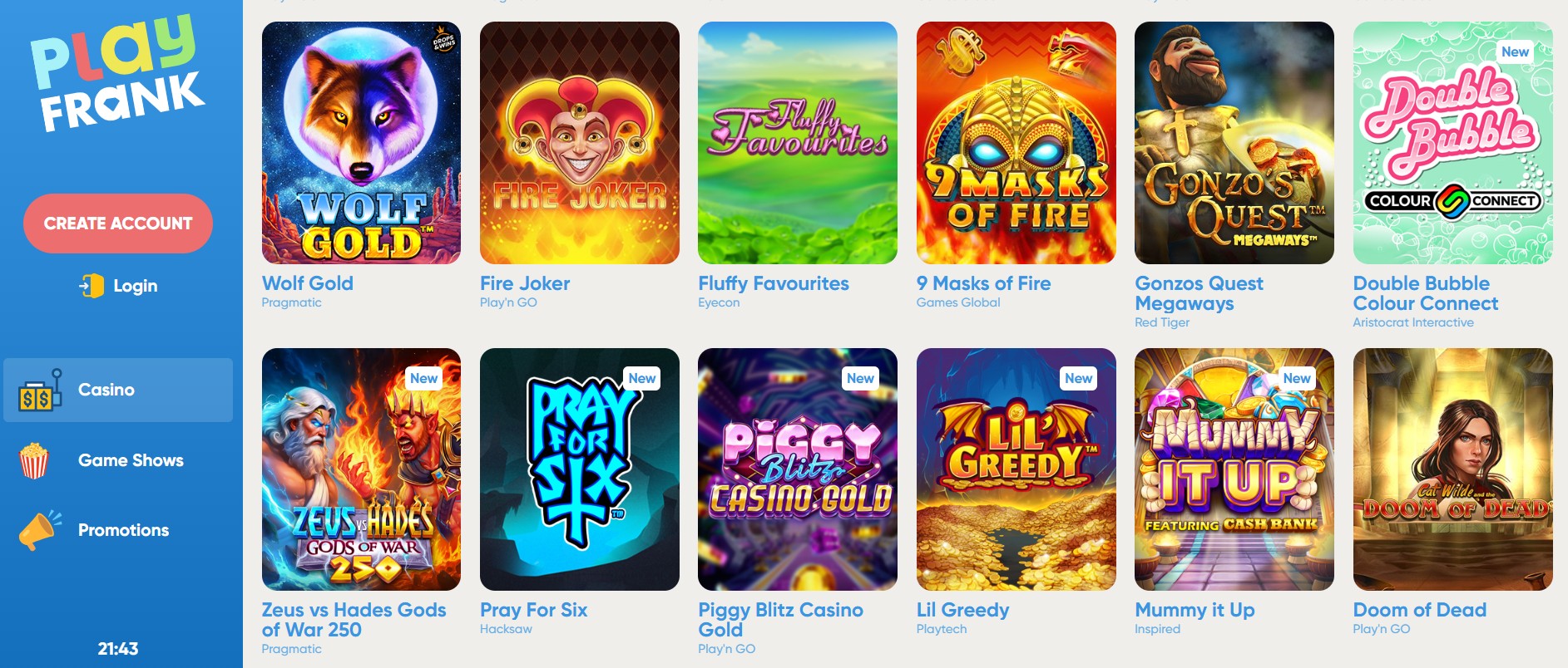 PlayFrank screenshot 2