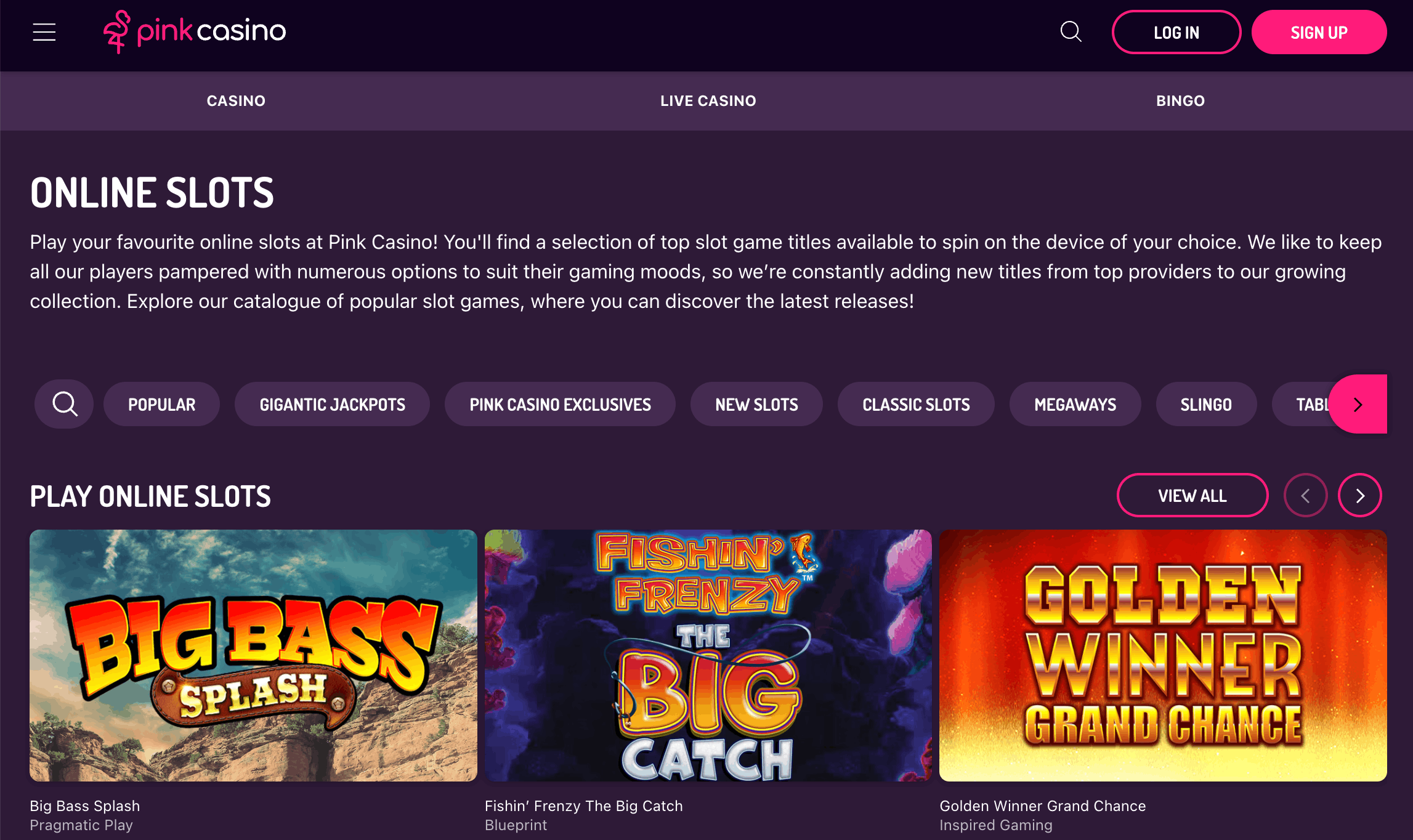 Pink Casino screenshot 2