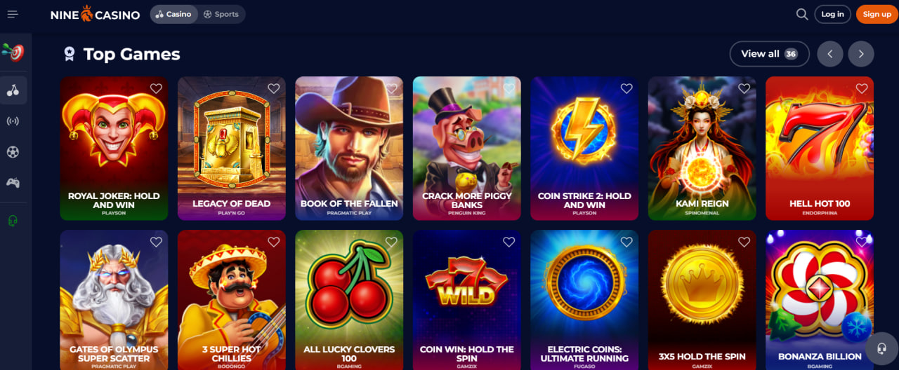 Nine Casino screenshot 2