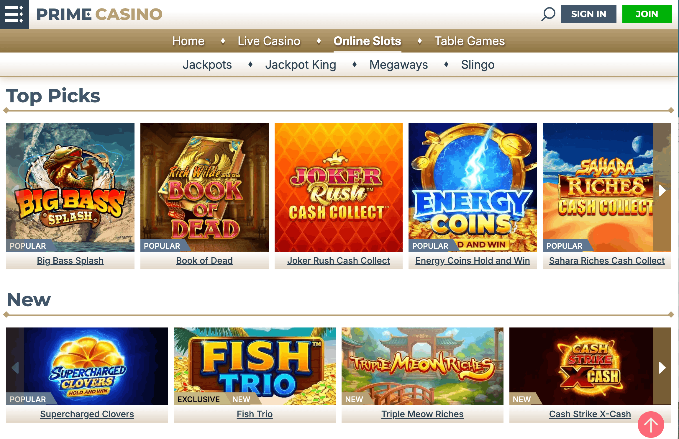 Prime Casino screenshot 2