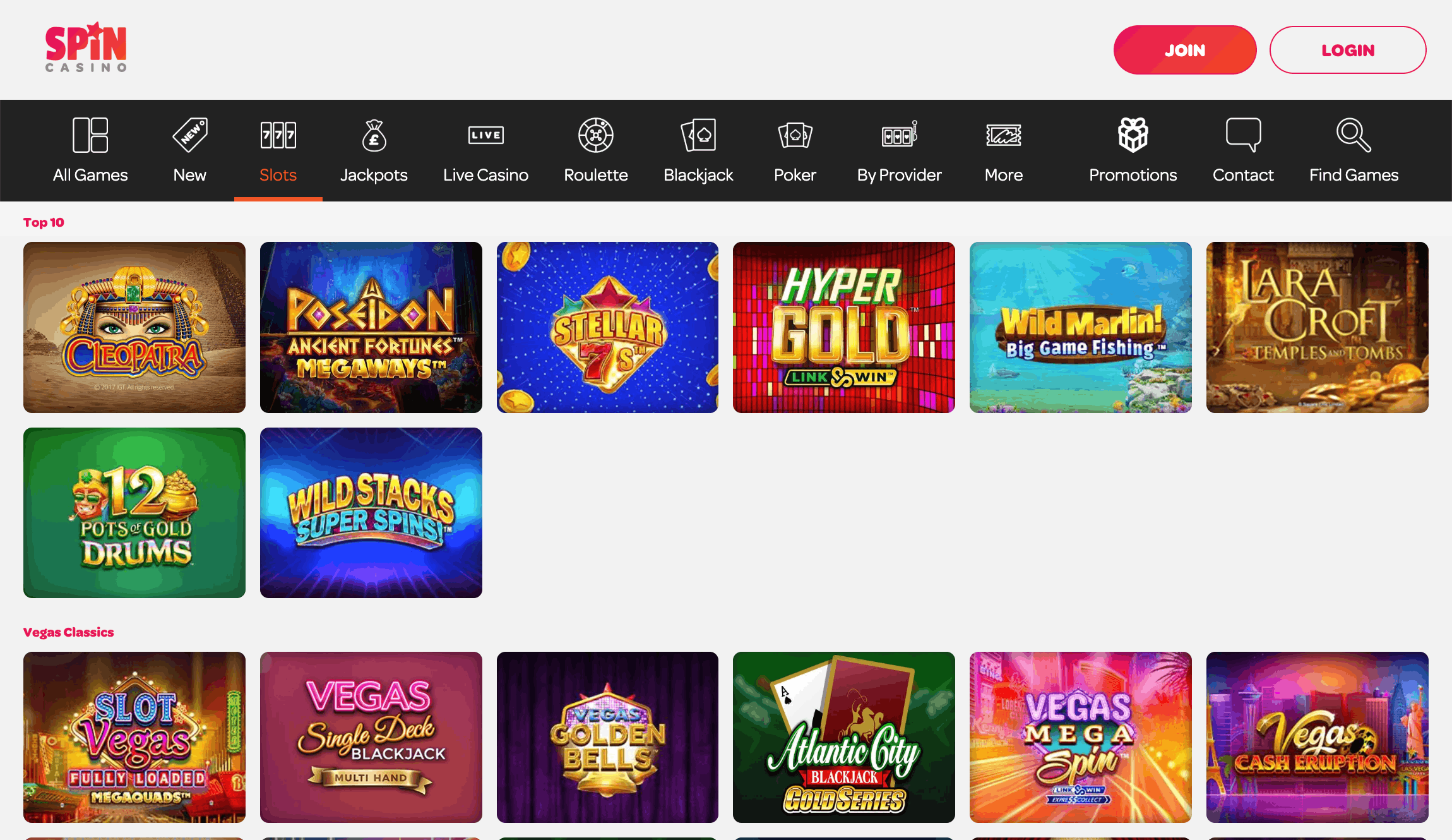 Spin Casino screenshot 2