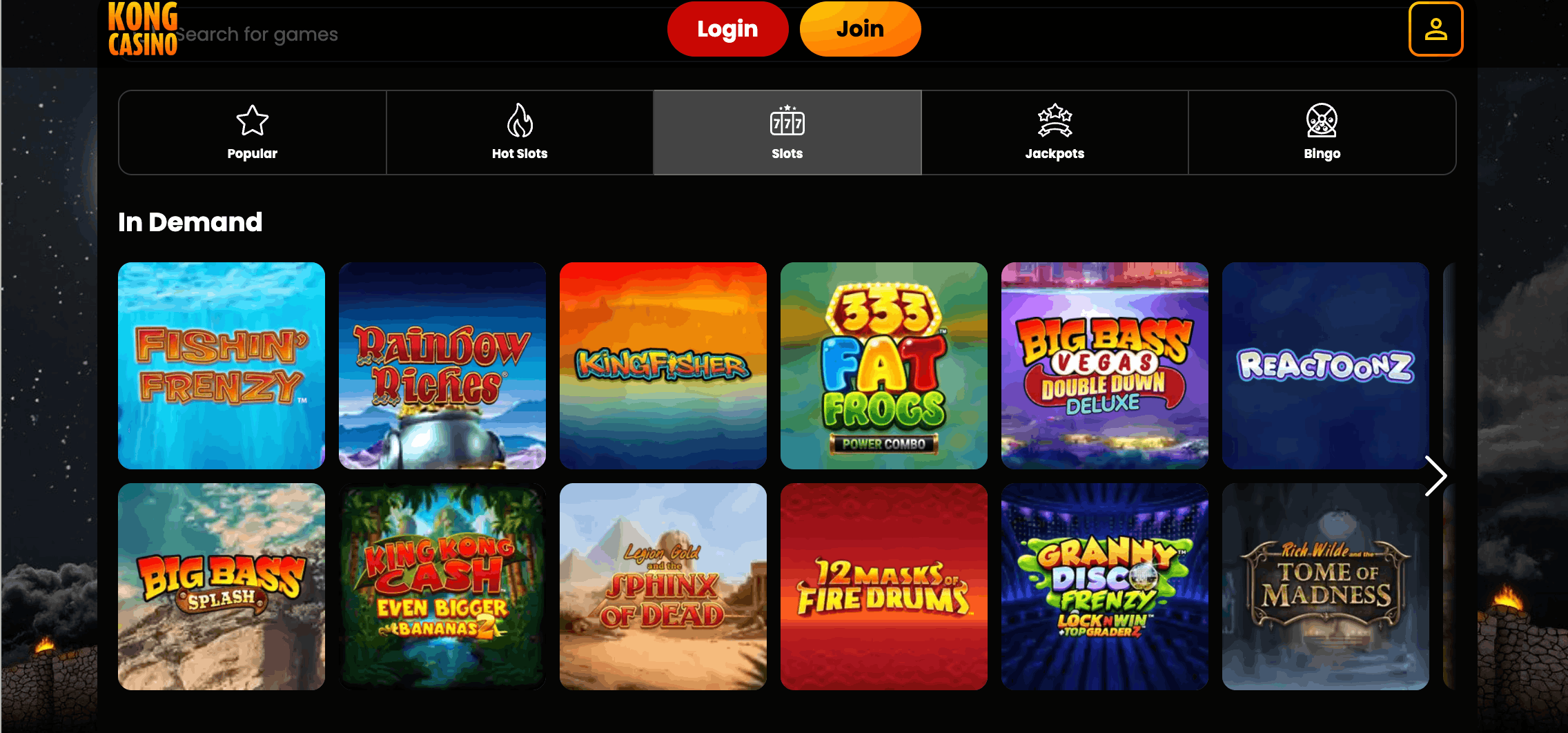 Kong Casino screenshot 2