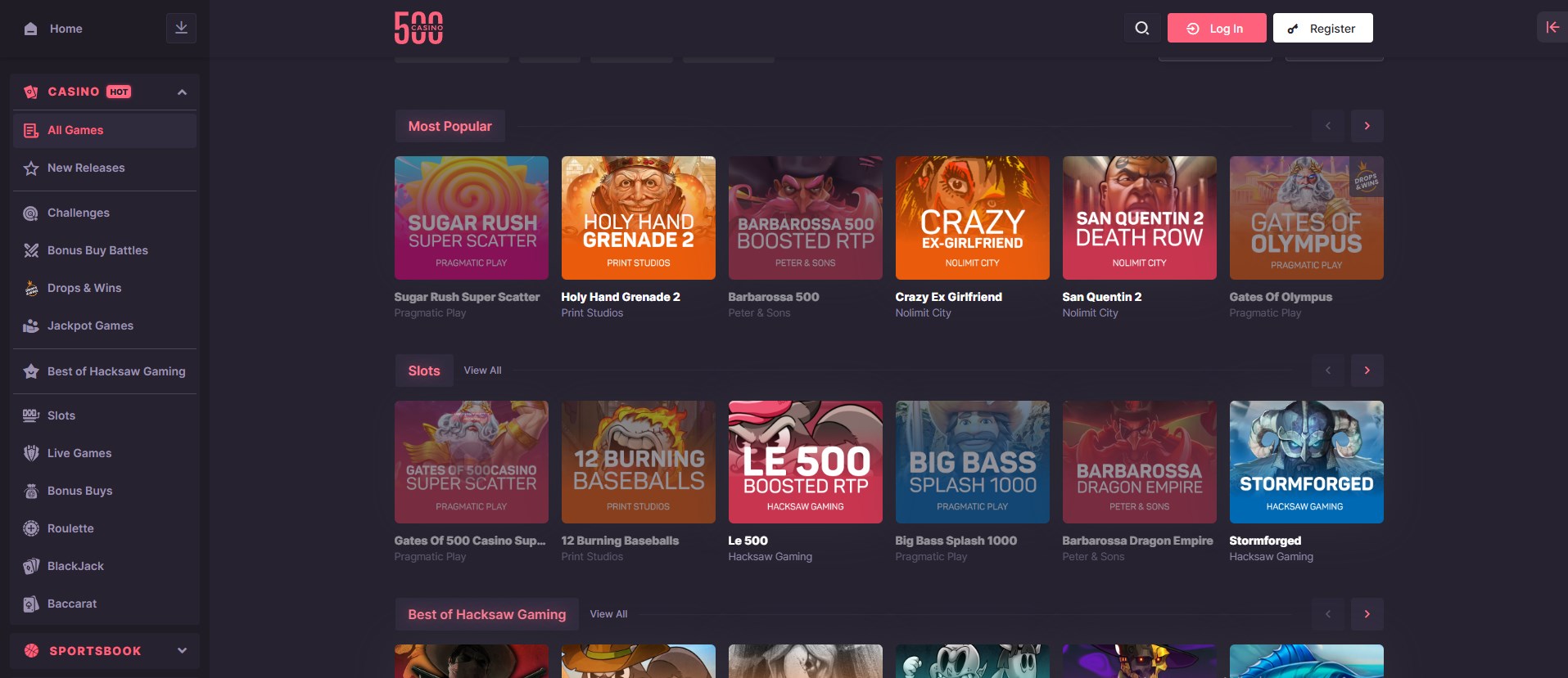 500 Casino screenshot 2