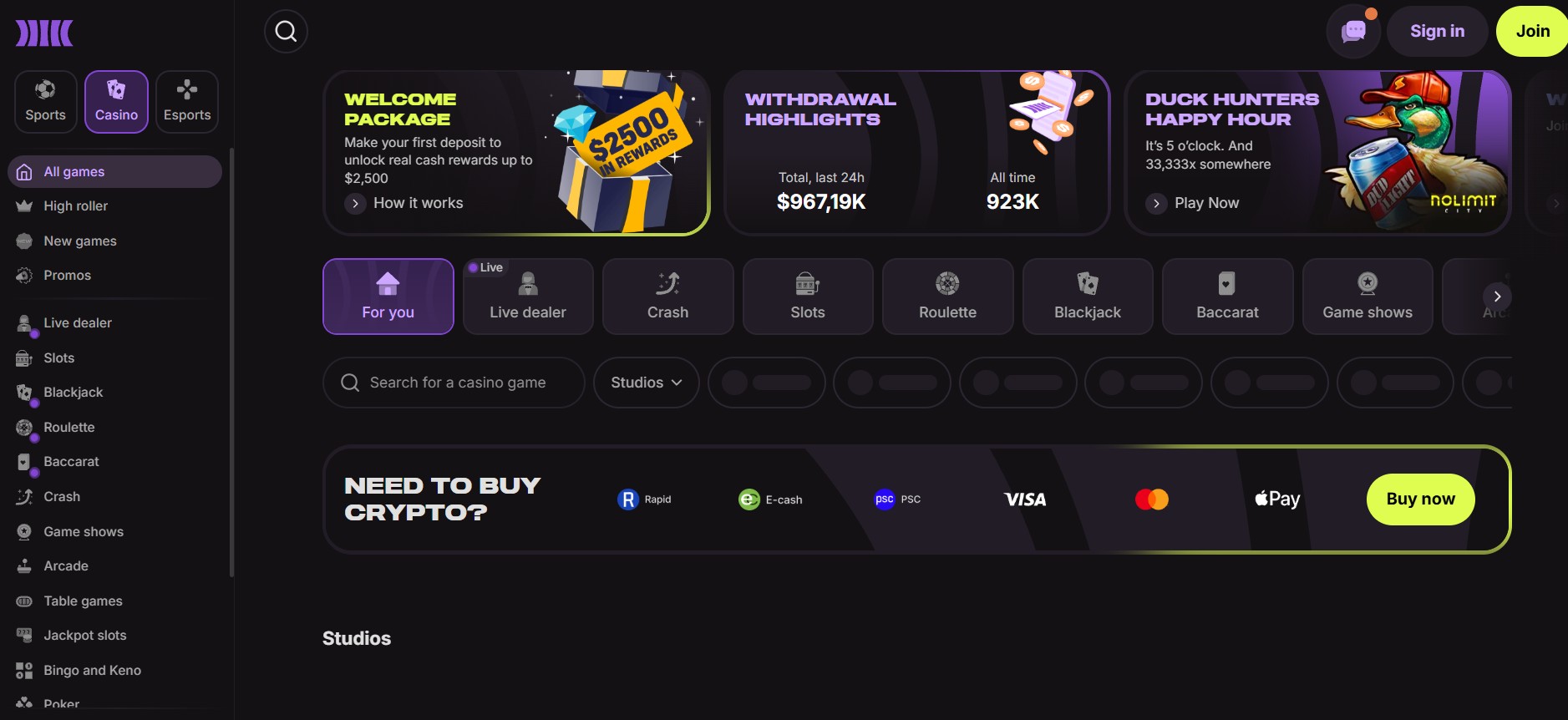 Cloudbet screenshot 2