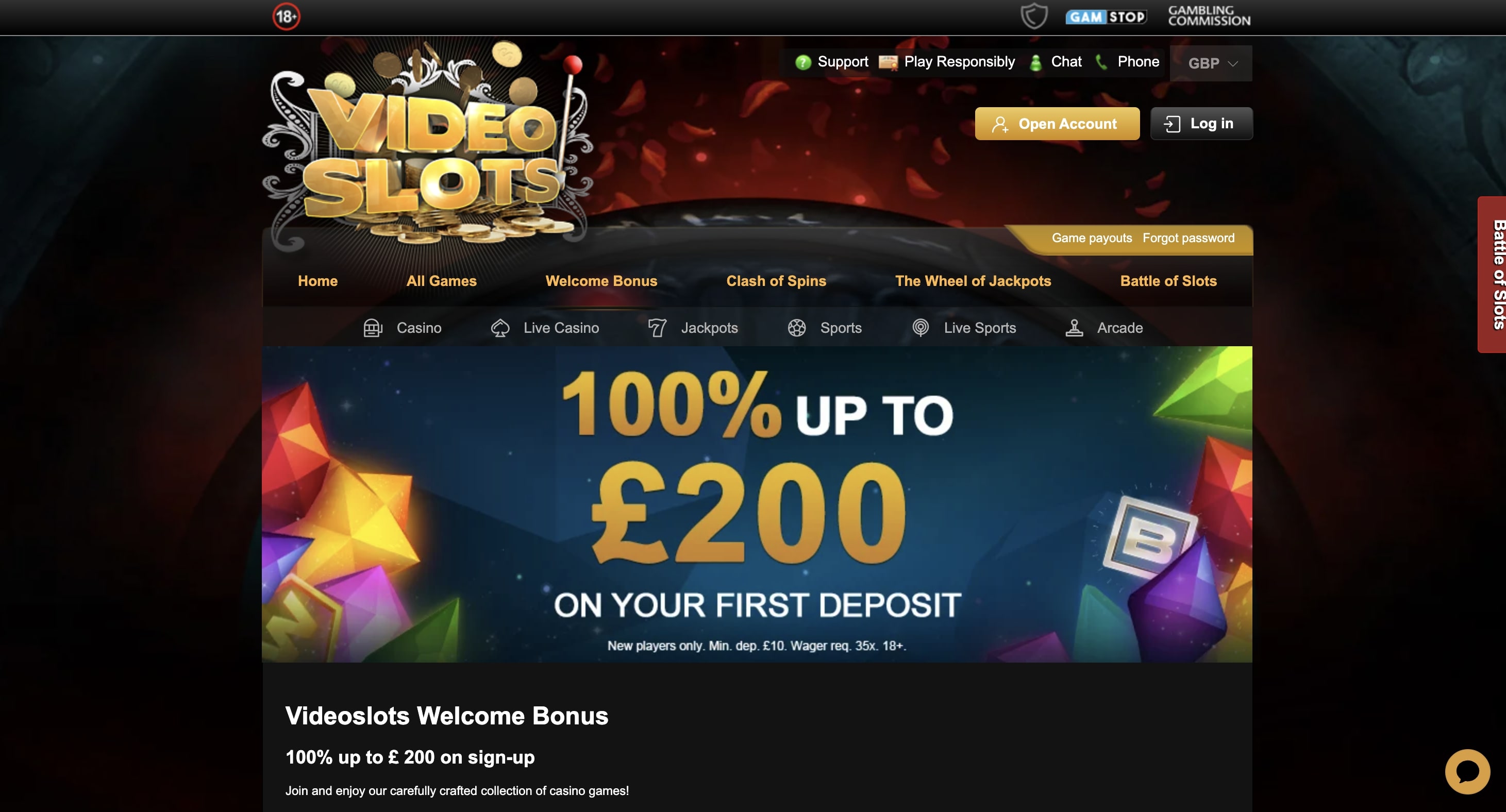 Videoslots screenshot 3