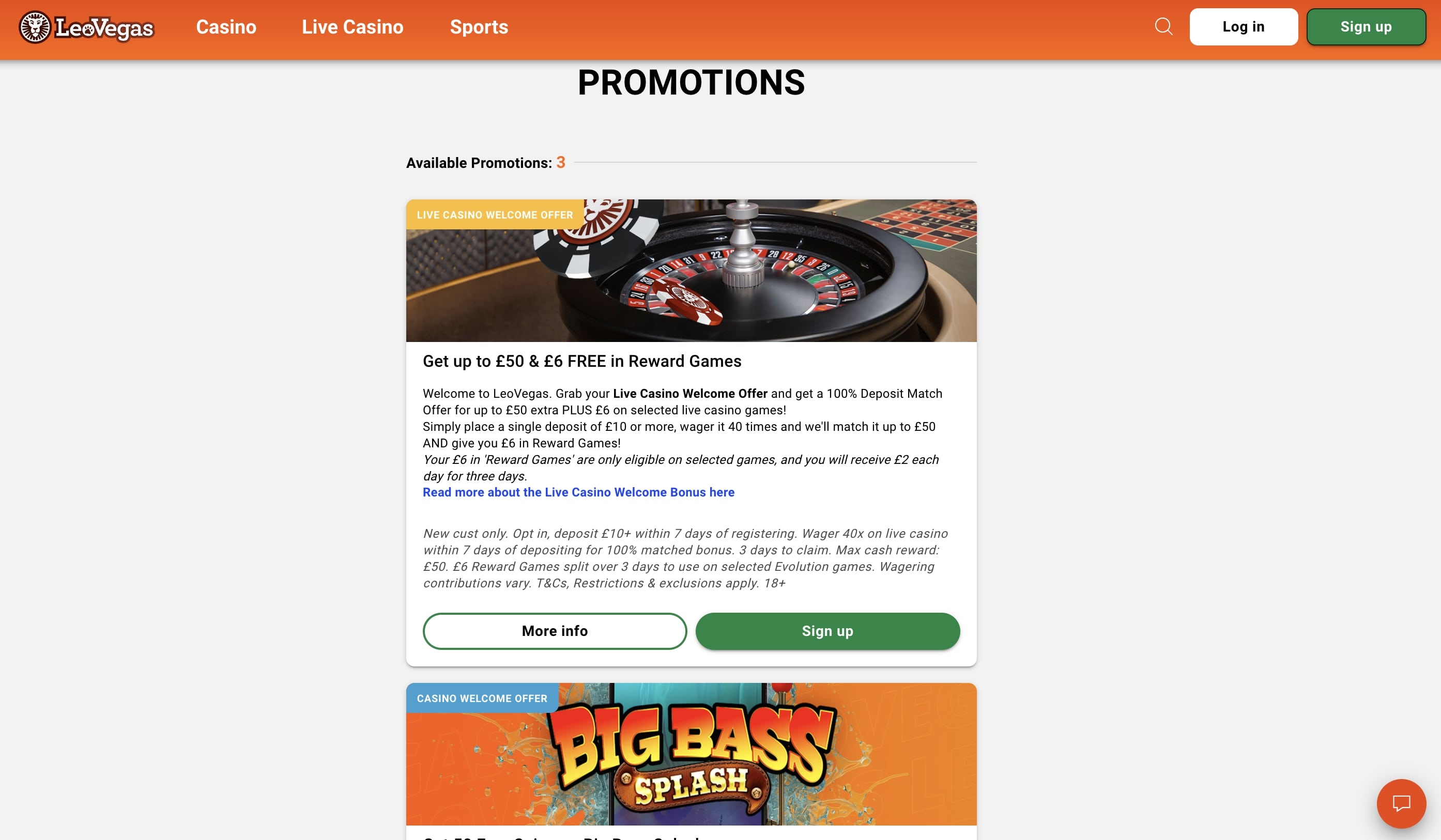 LeoVegas screenshot 3