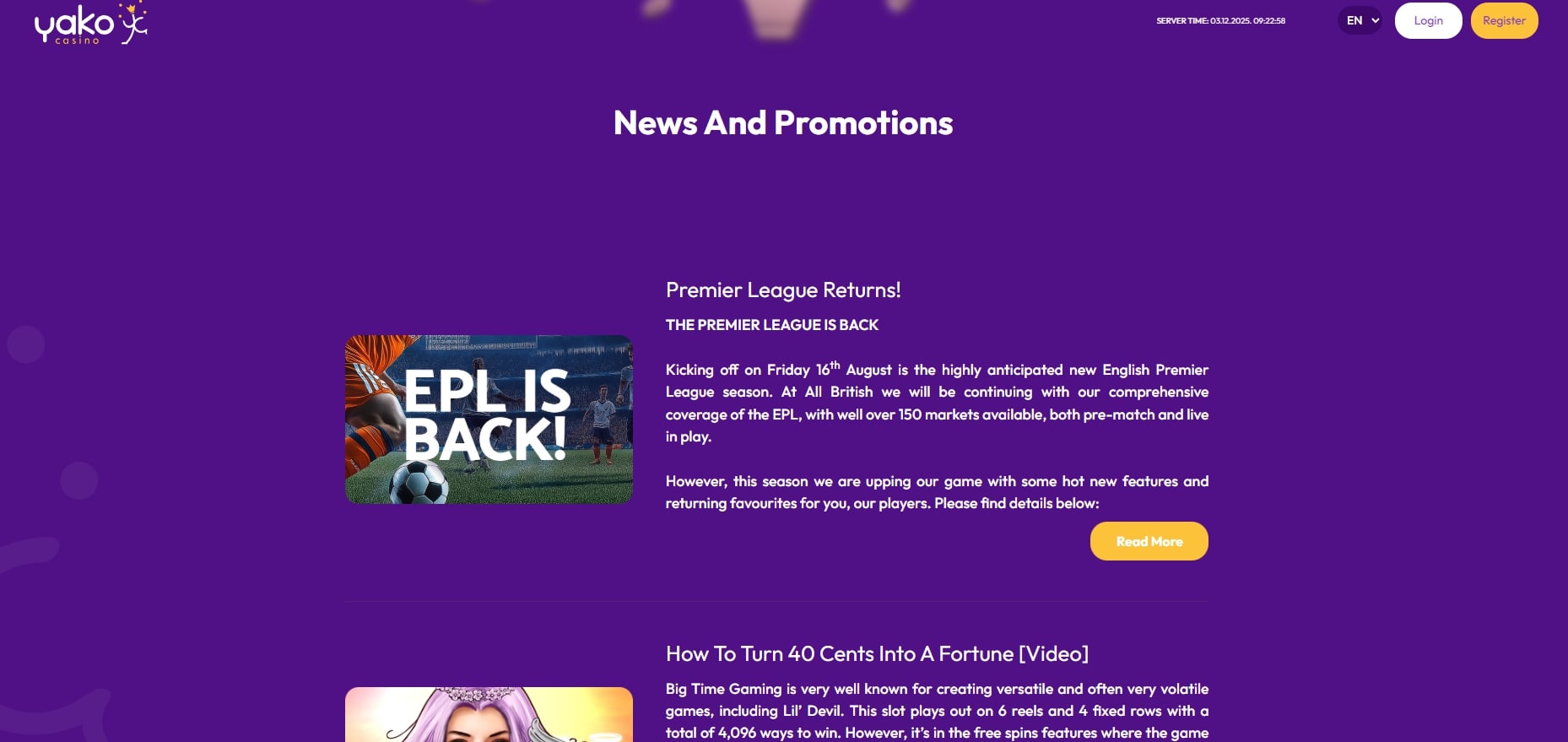 Yako Casino screenshot 3