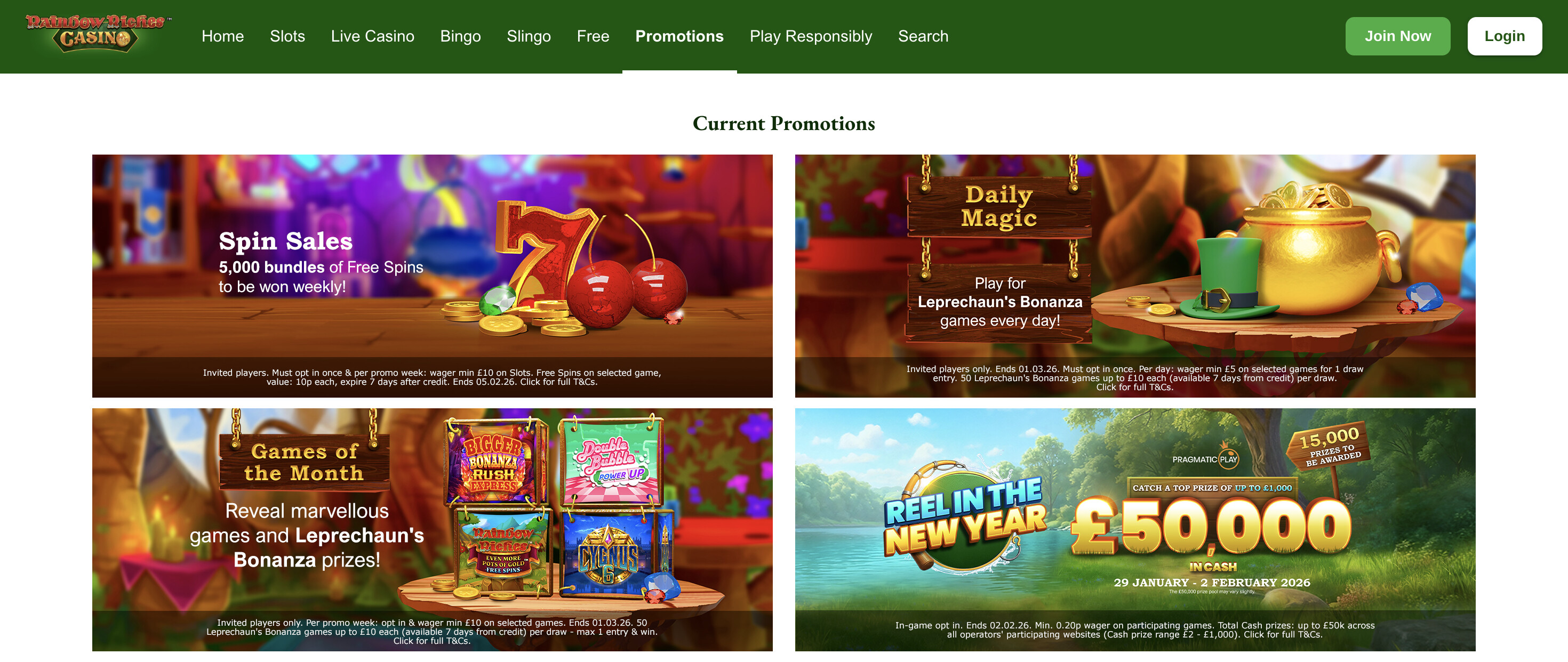 Rainbow Riches Casino screenshot 3