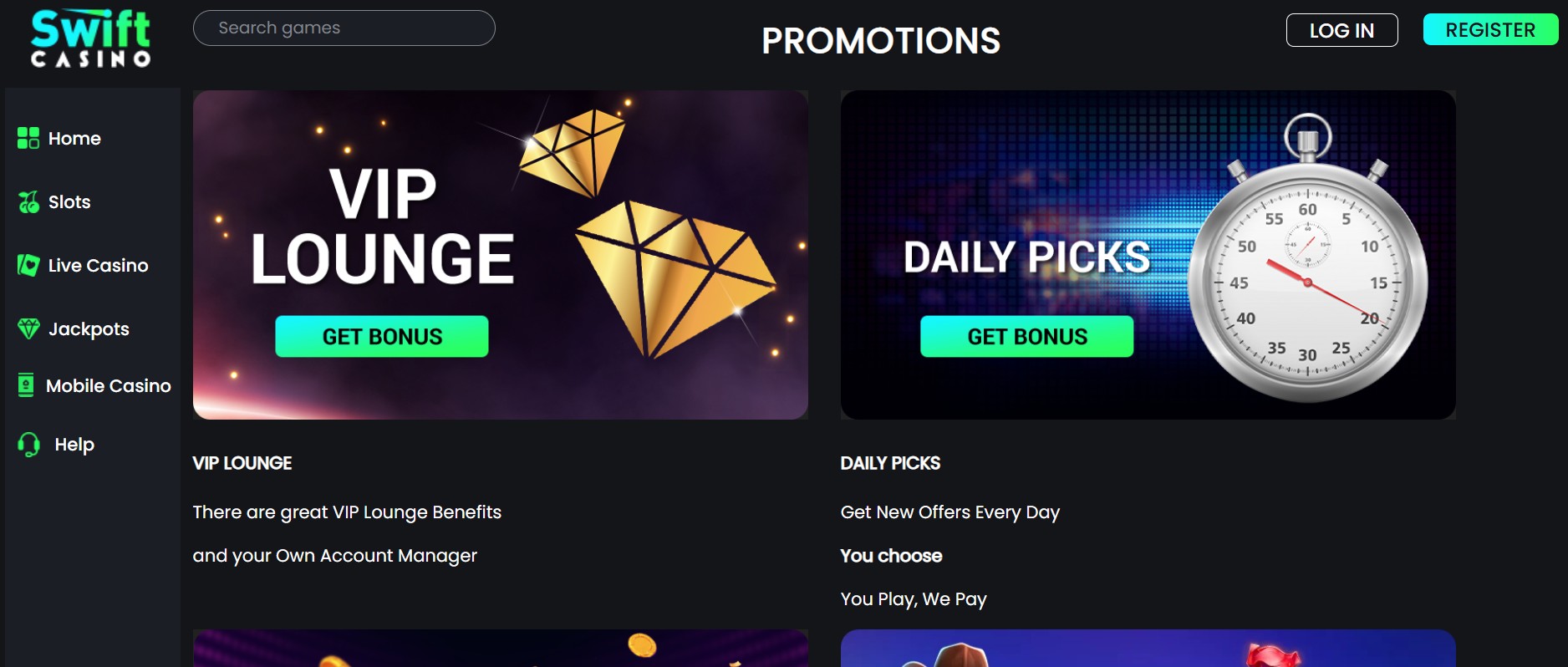 Swift Casino screenshot 3