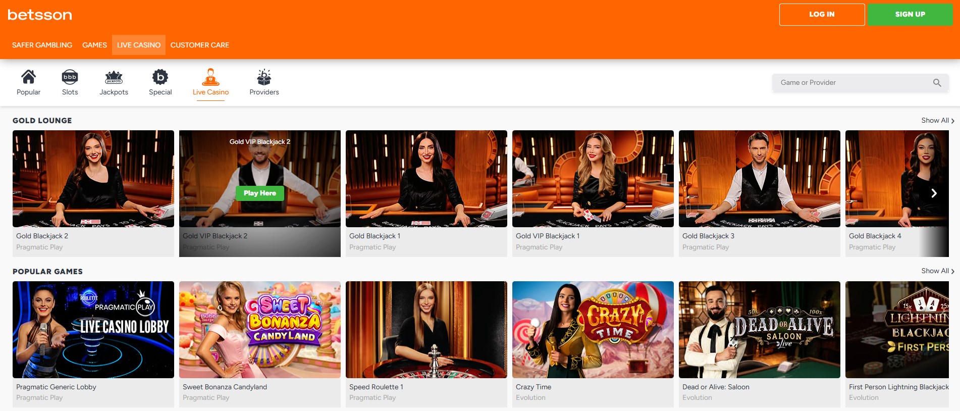 Betsson screenshot 3