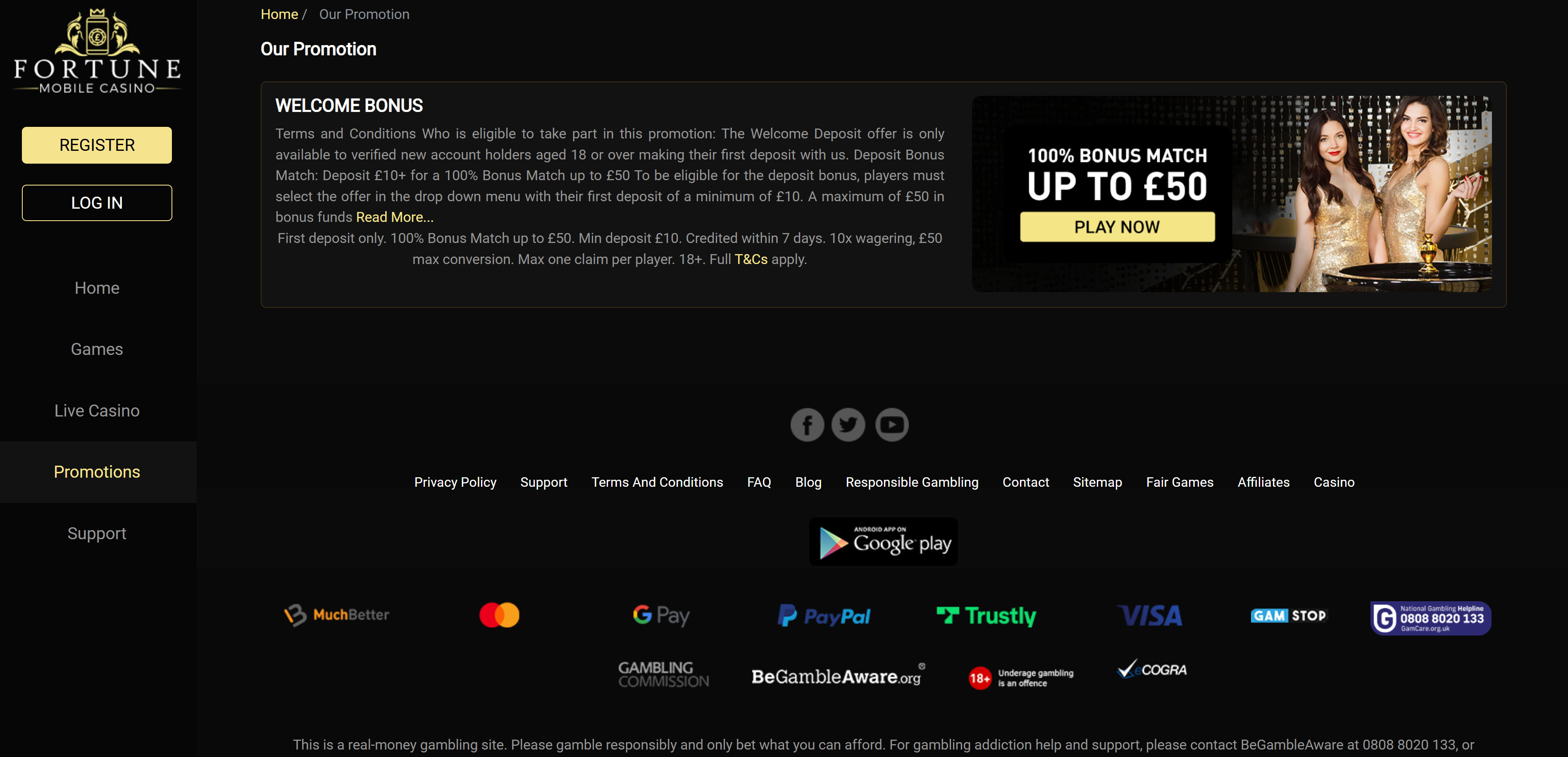 Fortune Mobile Casino screenshot 3