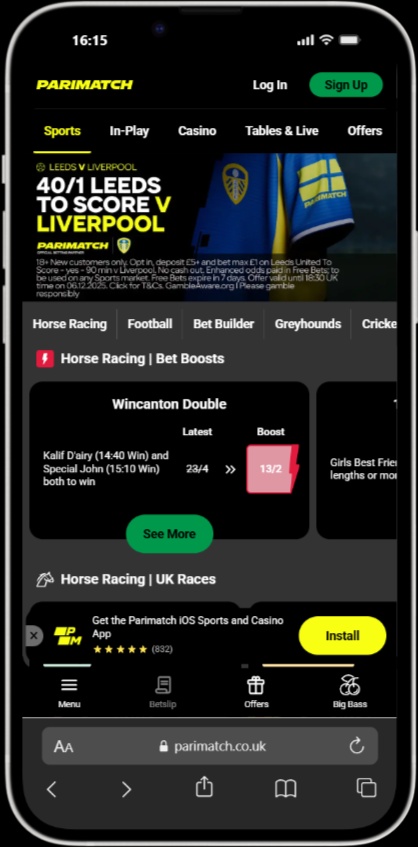 Parimatch screenshot 4