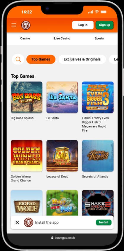 LeoVegas screenshot 4