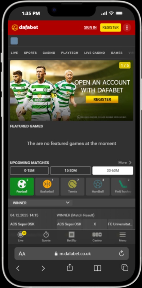 Dafabet screenshot 4