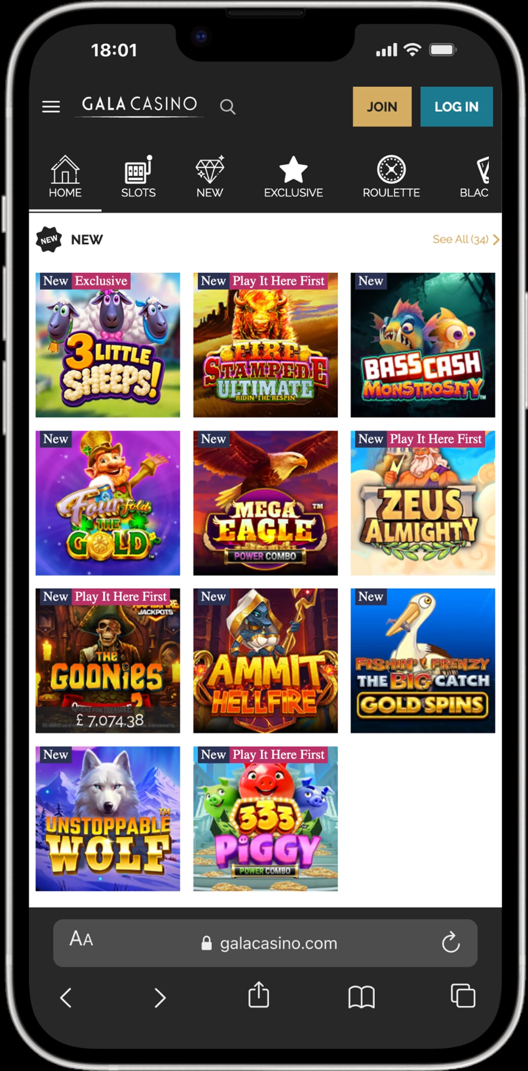 Gala Casino screenshot 4