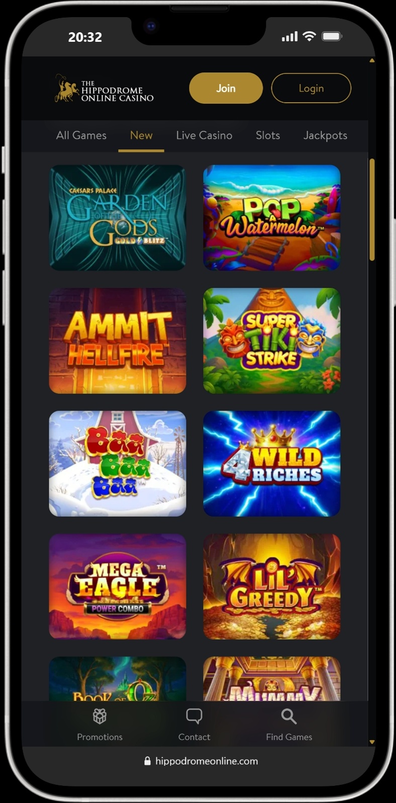 The Hippodrome Online Casino screenshot 4