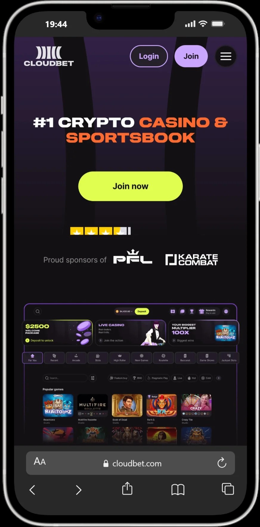 Cloudbet screenshot 4