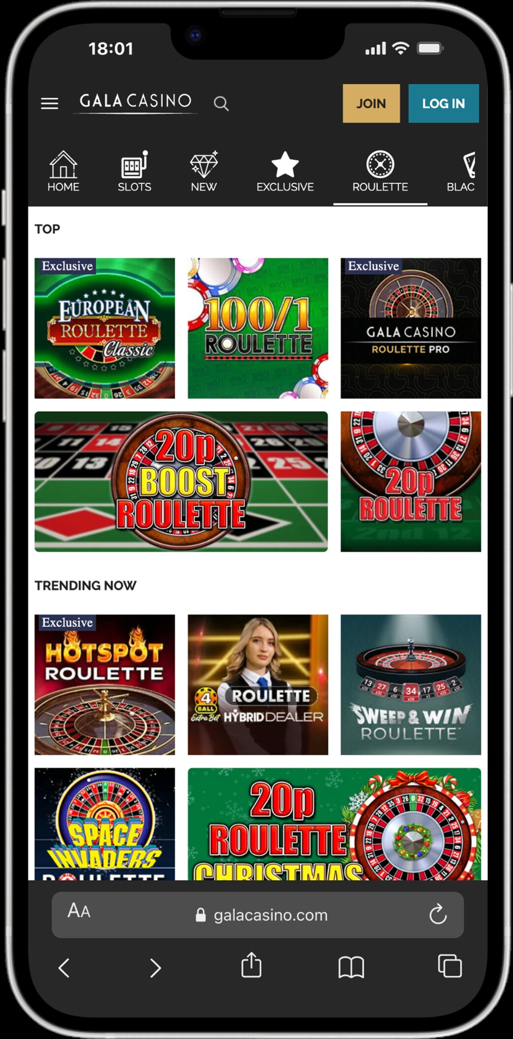 Gala Casino screenshot 5