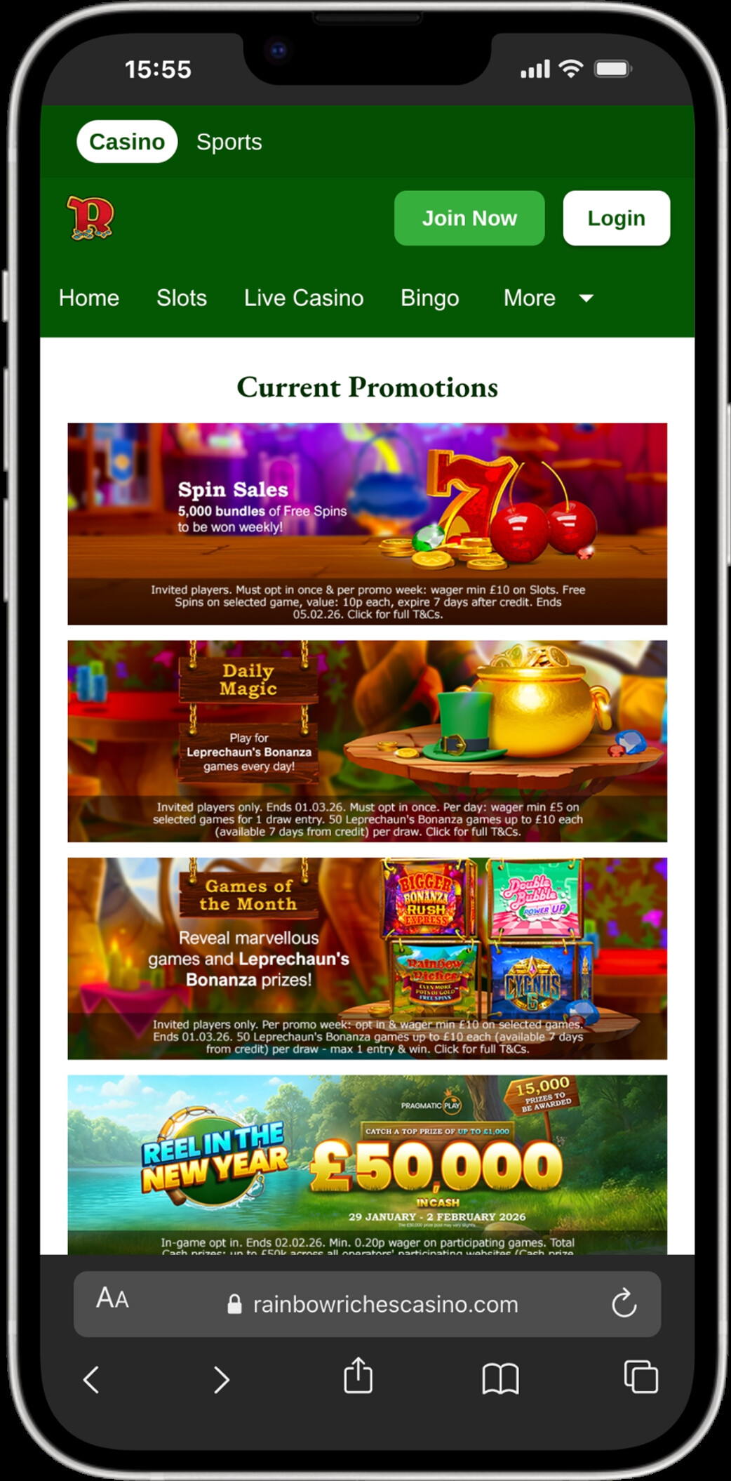 Rainbow Riches Casino screenshot 6